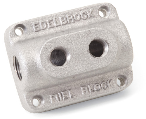 Edelbrock Vintage Cast Aluminum Fuel Block for Dual Carburetors Part #1280