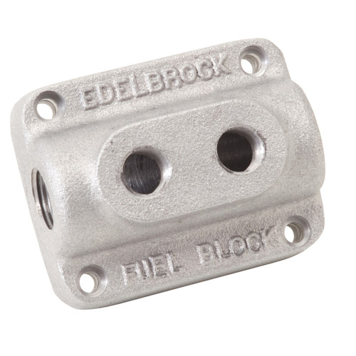 Edelbrock Vintage Cast Aluminum Fuel Block for Dual Carburetors Part #1280
