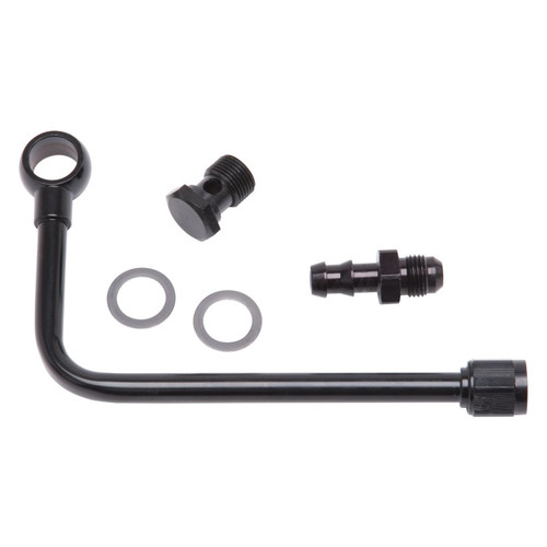 Edelbrock Part 81263 Black Steel Fuel Inlet for Performer and Thunder Series Carburetors