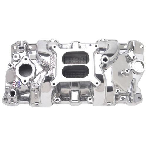 Edelbrock Performer RPM Intake Manifold for Chevrolet Small-Block V8 — Polished Finish