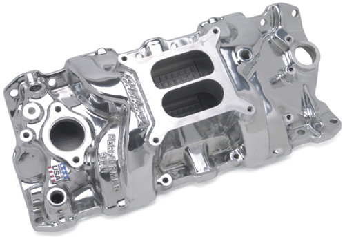 Edelbrock Performer RPM Intake Manifold for Chevrolet Small-Block V8 — Polished Finish