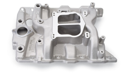Edelbrock Performer Pontiac Polished Intake Manifold Part #21561 for 1965-1979 Pontiac V8 Engines