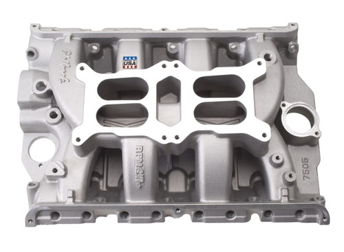 Edelbrock Part #7505 RPM Air-Gap Dual-Quad Intake Manifold for Ford FE Engines
