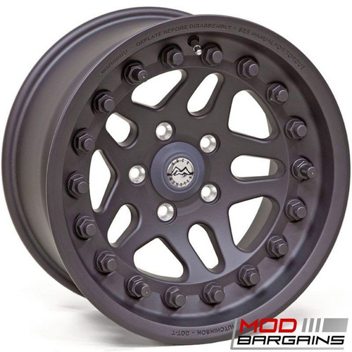 Under Temporary Maintenance - HUTCHINSON ROCK MONSTER Double Beadlock Wheel 17x8.5 Jeep 2005+ Black WA-0594-017-01