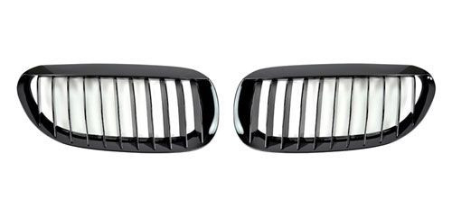 BMW E46 2D 99-03 M3 01-06 Matte Black Kidney Grilles