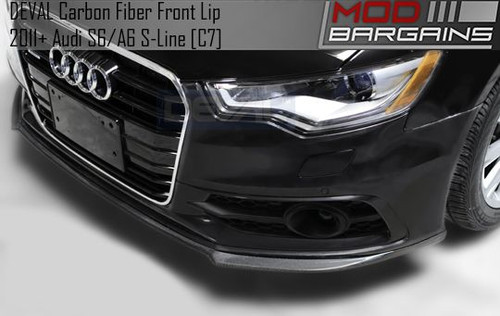Carbon Fiber Front Lip for 2012-2015 Audi S6/A6 S-line [C7] by DEVAL