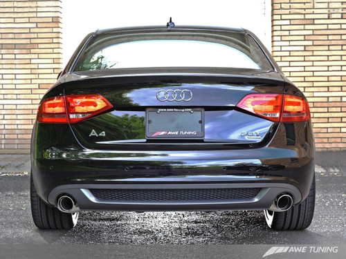 Carbon Fiber Rear Diffuser by AWE for 20092012 Audi A4 [B8] Dual/Quad