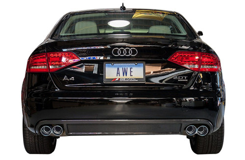 Carbon Fiber Rear Diffuser by AWE for 20092012 Audi A4 [B8] Dual/Quad