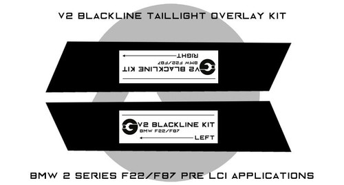 GoldenWrench BLACKLINE Tail Light Overlay Kit for BMW F22 2-Series | F87 M2 (Pre-LCI) - F87PRE GoldenWrench BLACKLINE Tail Light Overlay Kit for BMW F22 2-Series | F87 M2 (Pre-LCI) - F87PRE
