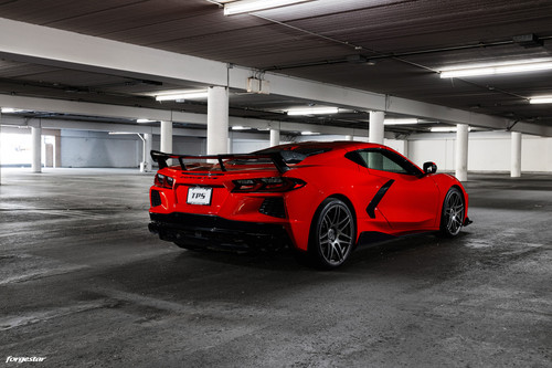 Forgestar F14 Wheel Package - 5x120 - 19x9 et38 (f) | 20x12 et52 (r) - Gloss Black for C8 Corvette