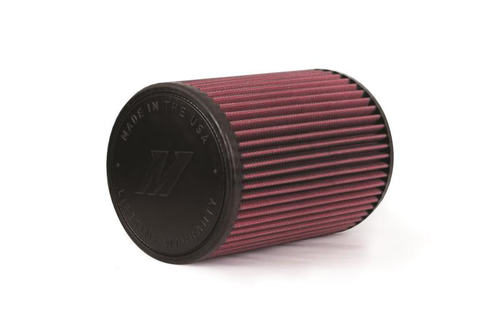 Mishimoto Performance Air Filter, 3.5" Inlet, 6" Filter Length, Red - MMAF-3506