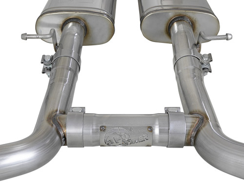 aFe Power MACH Force-Xp 2-1/2" 304 Stainless Steel Cat-Back Exhaust System w/ Quad Polished Tips for Dodge Challenger 15-21 V6-3.6L - 49-32067-P