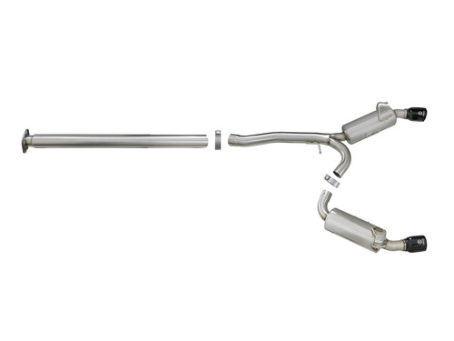 aFe Power Takeda 3" to 2-1/2" 304 Stainless Steel Cat-Back Exhaust System for 2008-2015 Mitsubishi Evo X - 49-36701-B
