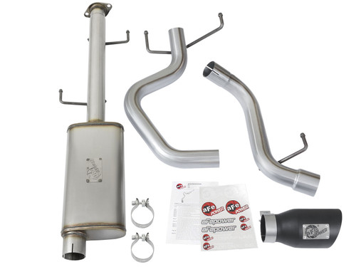 aFe Power MACH Force-Xp 2-1/2" Single Rear Exit Stainless Steel Cat-Back Exhaust System for 2007-2017 Toyota FJ Cruiser - 49-46027-B