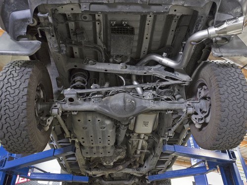 aFe Power MACH Force-Xp 2-1/2" Single Rear Exit Stainless Steel Cat-Back Exhaust System for 2007-2017 Toyota FJ Cruiser - 49-46027-P