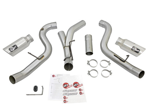 aFe Power ATLAS 4" Aluminized Steel DPF-Back Exhaust System for GM Diesel Trucks 2016 V8-6.6L (td) LML - 49-04080-P