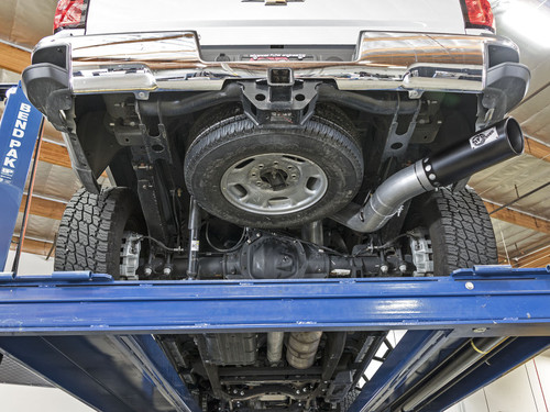 aFe Power Large Bore-HD 5 IN 409 Stainless Steel DPF-Back Exhaust System for GM Diesel Trucks 2016 V8-6.6L (td) LML - 49-44081-B