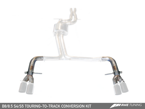 AWE Touring to Track Edition Conversion Kit for B8.5 S4/S5 3.0T - for 102mm Tips - 3820-41008