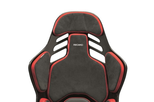 No Longer Available - Recaro Podium (Large) CFK Carbon Fiber Right Hand Seat - Black Alcantara/Red Leather