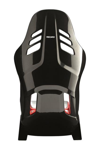 No Longer Available - Recaro Podium (Large) CFK Carbon Fiber Right Hand Seat - Black Alcantara/Red Leather
