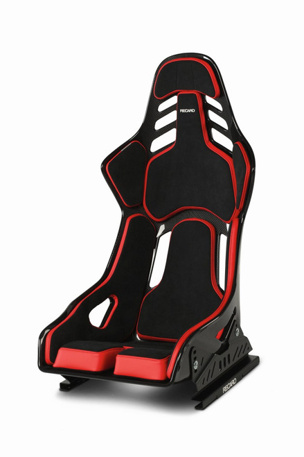 No Longer Available - Recaro Podium (Large) CFK Carbon Fiber Right Hand Seat - Black Alcantara/Red Leather