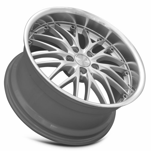 MRR GT1 Wheel - Hyper Silver Machine Lip Finish - 19x9.5 ET25 - 5x112