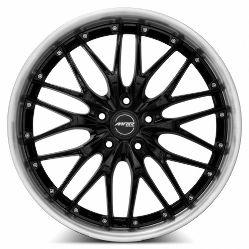 MRR GT1 Wheel - Black Machine Lip Finish - 20x8.5 ET25 - 5x112