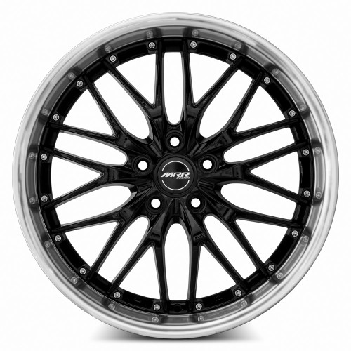 MRR GT1 Wheel - Black Machine Lip Finish - 19x9.5 ET25 - 5x112