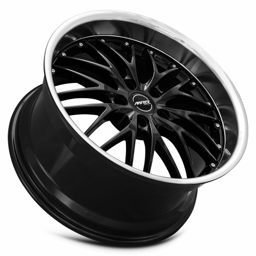 MRR GT1 Wheel - Black Machine Lip Finish - 19x9.5 ET25 - 5x112