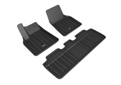 3D MAXpider 2020-2021 Tesla Model Y Elitect 1st & 2nd Row Floormats - Black