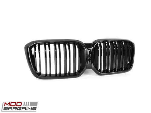 G01 X3 | G02 X4 LCI Dual-Slats Gloss Black Front Grille - ATK-BM-0621-DS-GB G01 X3 | G02 X4 LCI Dual-Slats Gloss Black Front Grille - ATK-BM-0621-DS-GB