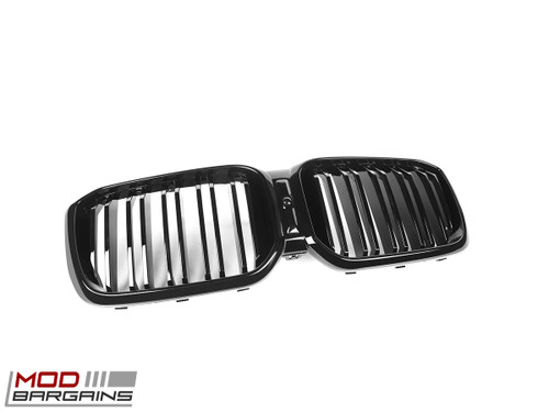 G01 X3 | G02 X4 LCI Dual-Slats Gloss Black Front Grille - ATK-BM-0621-DS-GB G01 X3 | G02 X4 LCI Dual-Slats Gloss Black Front Grille - ATK-BM-0621-DS-GB