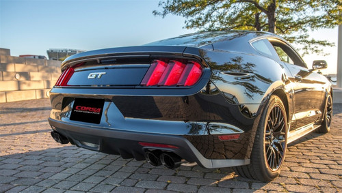 Corsa 2015-2017 Ford Mustang GT 5.0 3in Axle Back Exhaust Black Quad Tips (Sport)