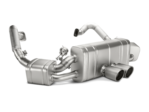 Akrapovic 16-16 Porsche Boxster Spyder / Cayman GT4 (981) Slip-On Line (Titanium) w/ Titanium Tips