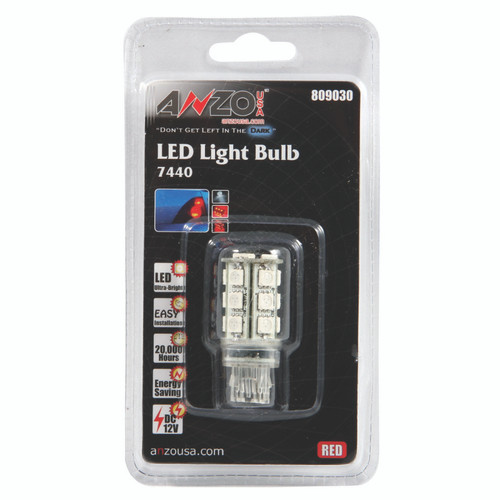 ANZO LED Bulbs Universal 7443/7440 Red