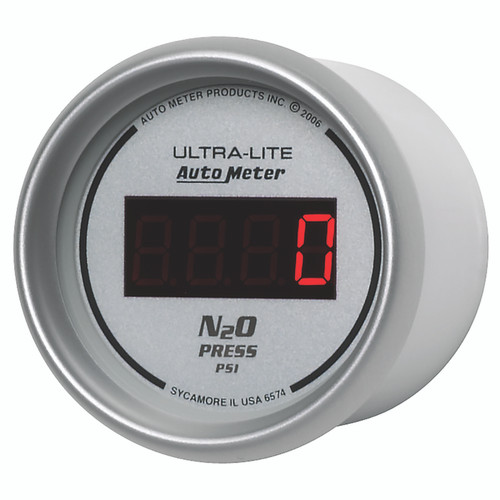 Autometer Ultra-Lite 2-1/16in 1600 PSI Digital Nitrous Pressure Gauge - Silver