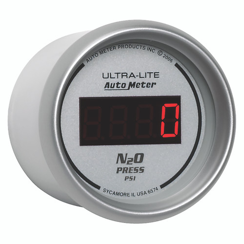 Autometer Ultra-Lite 2-1/16in 1600 PSI Digital Nitrous Pressure Gauge - Silver