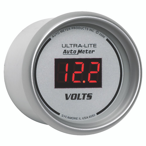 Autometer Ultra-Lite 2-1/16in 8-18 Volts Digital Voltmeter