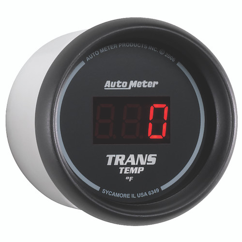 Autometer Z Series 52mm Black Digital 0-300 Deg F Transmission Temperature Gauge