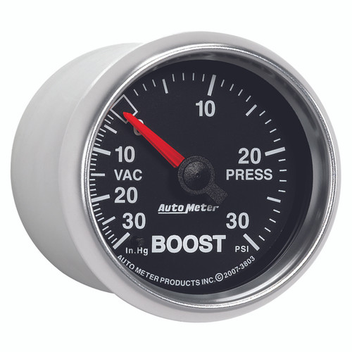 Autometer GS 52mm 30 In Hg.-Vac/30 PSI Mechanical Vacuum/Boost Gauge