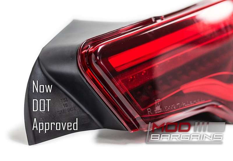 Sequential Valenti LED Tail Lights Red with Chrome for 2012-2020
