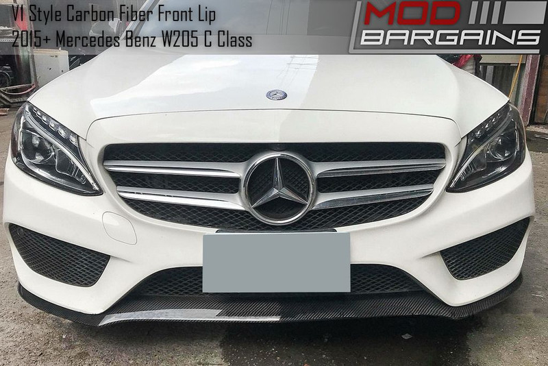 mercedes c class front lip V1 Carbon Fiber Front Lip for 2015+ Mercedes C Class/C43 Sedan (w/ AMG  Sport Bumper) [W205]