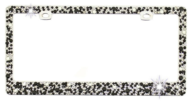 Valor Fully Encrusted Multi-Color Crystals License Plate | ModBargains