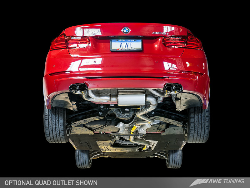 AWE Touring Edition Axle-back Exhaust, Quad Outlet for BMW F3X N20