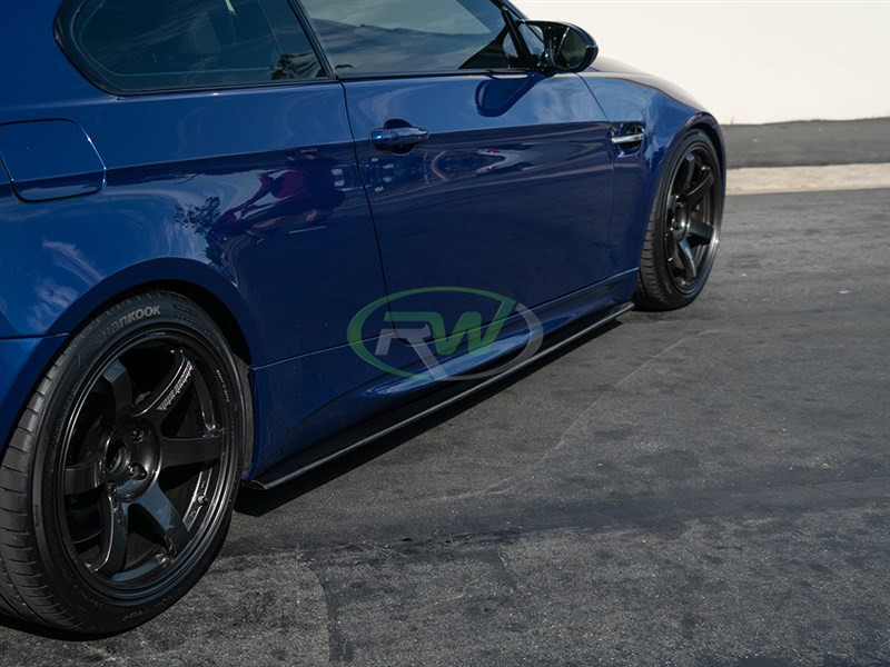 RW Carbon BMW E92 M3 Carbon Fiber Side Skirt Extensions