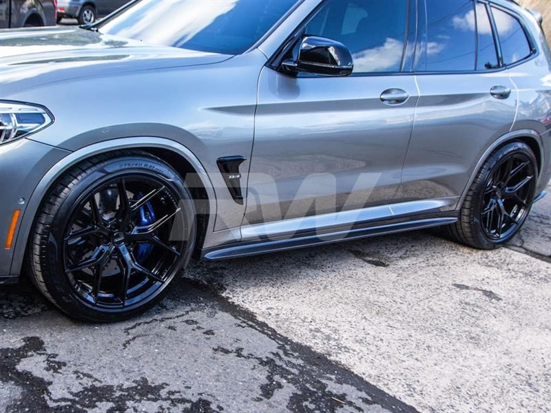 RW Carbon BMW X3M/X4M 3D Style CF Side Skirt Extensions - bmwf9803