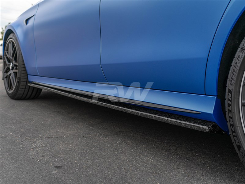 RW Carbon Mercedes W213 E63S Forged Carbon Side Skirt Extensions