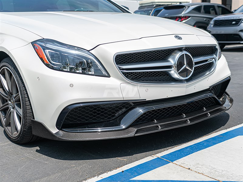 RW Carbon Mercedes W218 CLS63 BRS Style Carbon Fiber Front Lip