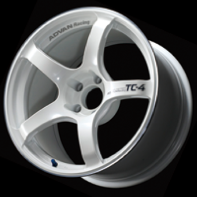 Advan TC4 15x6.5 +40 4x100 Racing White Metallic & Ring Wheel | Advan ...