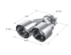 MBRP Universal T304 SS Dual Tip 4in OD/2.5in Inlet T5177